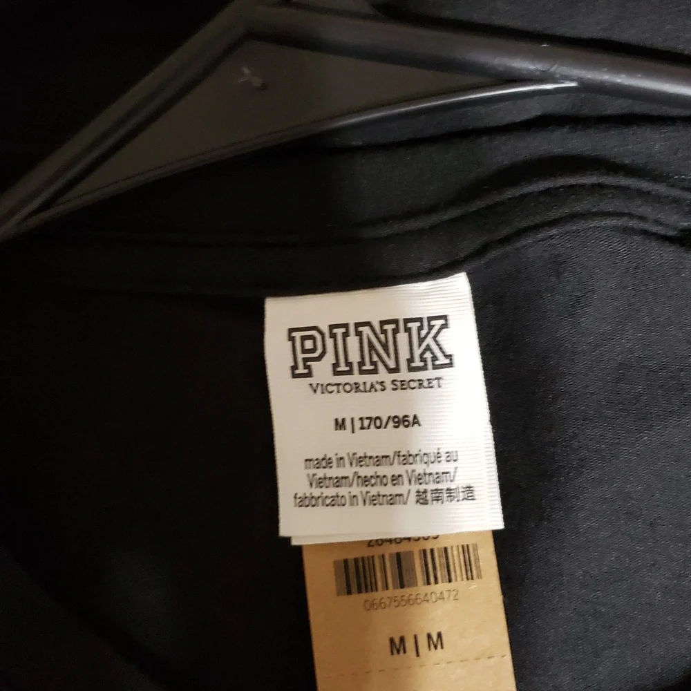 PINK Victoria's Secret Black Sleeveless Cinch Tank Dress Featuring Side Ruching.
